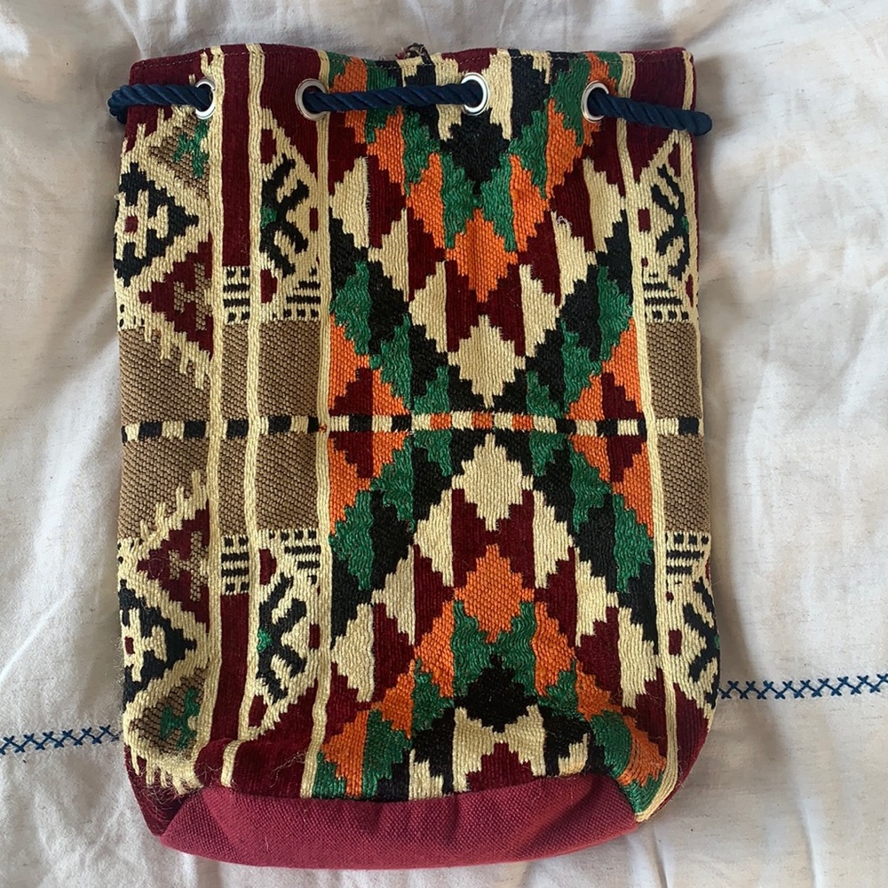 Drawstring backpack from Central America